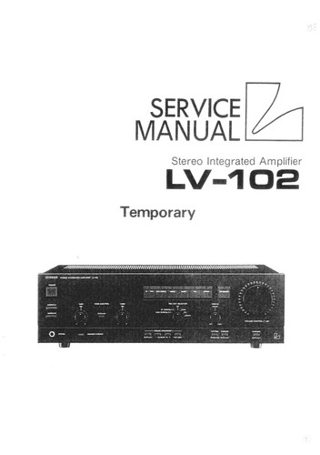 Service manual manuale - service, per