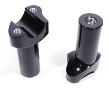 Fissaggio manubrio 3-1/2" nero alluminio per Harley Davidson Riser rinforzato custom