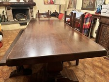 Tavolo bellissimo in legno massello da taverna completo di  sedie e panca