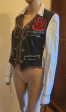 Vintage Rara Archivio Iconica Runway Roberto Cavalli anni 2000  Giacca pelle 