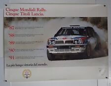 LANCIA DELTA INTEGRALE CAMPIONE DEL MONDO RALLY 87-88-89-90-91  MANIFESTO POSTER