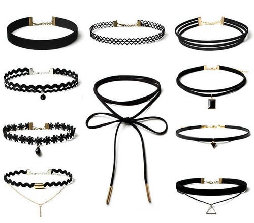 Collana girocollo set - set, nero