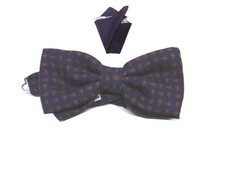 Papillon uomo lana blu con