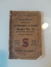LIBRETTO ISTRUZIONI SINGER N. 15 ANNO 1923