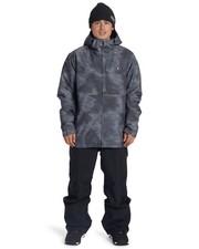 Giacca Snowboard DC Base Stampa, Uomo Taglia Media, Overspray Grigio Nuova