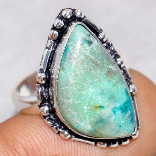Anello crisocolla placcato - anello,