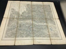 CARTINA MAPPA SUSA 49X46 1884FOTO INCISIONE AVET  