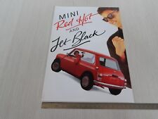 BROCHURE ORIGINALE AUSTIN ROVER MINI RED HOT JET BLACK IN ITALIANO DEPLIANT