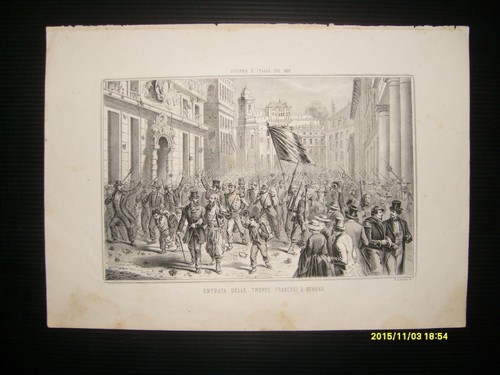 Genova entrata delle - genova., truppe