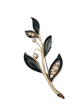 Ramo di alloro smaltato verde