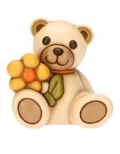 THUN DOLCISSIMO TEDDY SEDUTO 🐻 CON FIORE 🏵️ NUOVO IN CONFEZIONE ORIGINALE !!!