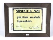 Tabella in legno frasi storiche "Onorate il pane" ideale per panifici forni inse