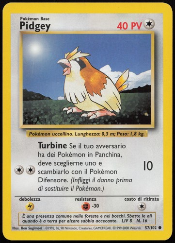 Pokemon tcg pidgey 102 - pokemon, 57/102