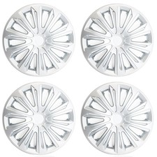 Set 4 Copricerchi 14 Pollici Strong Coppe Ruota Argento Universali per Nissan