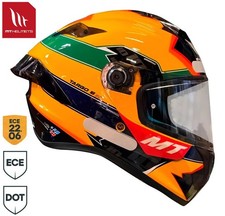 Casco Moto MT Targo Braziliano Diogo Moreira Moto 2 Ayrton Senna Omaggio