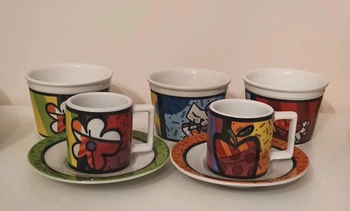 Romero britto lotto tazzine - britto,