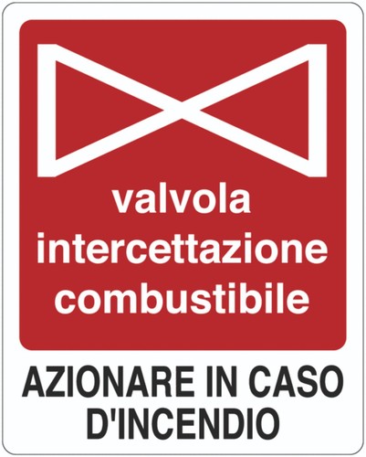 Cartello segnaletico valvola - cartello,