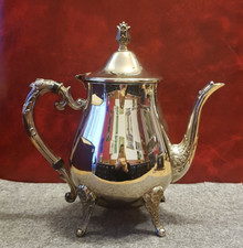 Antica Caraffa Caffettiera IN Metallo Argentato - Marca Leopold