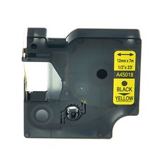 45018 NERO SU GIALLO NASTRO COMPATIBILE DYMO D1 CASSETTA LABELMANAGER 12mm