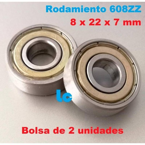 Rodamiento bolas 608zz - bolas,