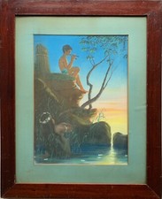 Pastello Liberty Symbolist