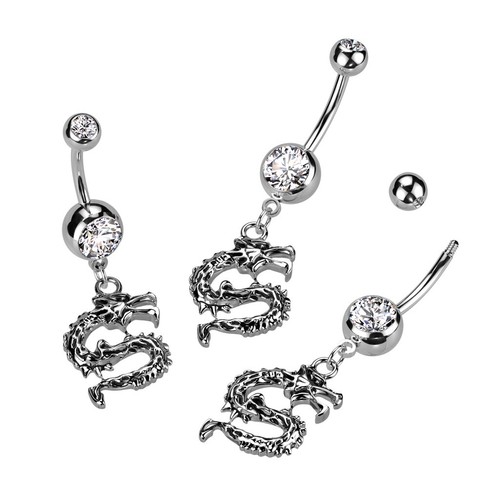 Piercing ombelico acciaio - piercing,