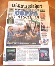 INTER C'E' IL PSG FINALE CHAMPIONS LEAGUE (GAZZETTA SPORT 8-5-2025)