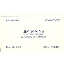 Jim Mains Real Estate Broker