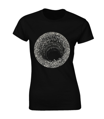 Shirt donna fiori - t-shirt, nero