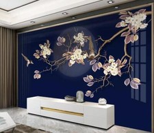 Carta da parati 3D sfondo blu