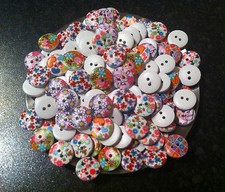 x50 BOTTONI vintage in legno -