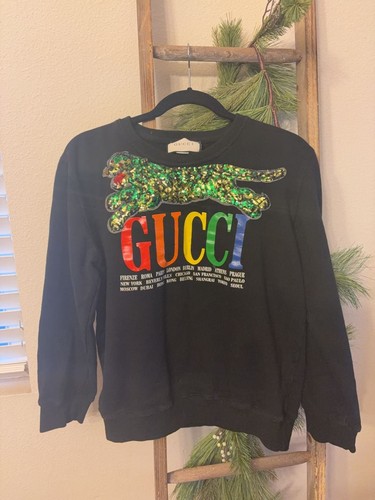 Felpa gucci nera con - nera,