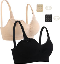 Confezione Da 2 Reggiseni per Allattamento Al Seno Maternità Reggiseno Allattame