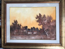 Dipinto di Leonardo De Magistris, Olio su tela 70x50, paesaggio/tramonto 1979