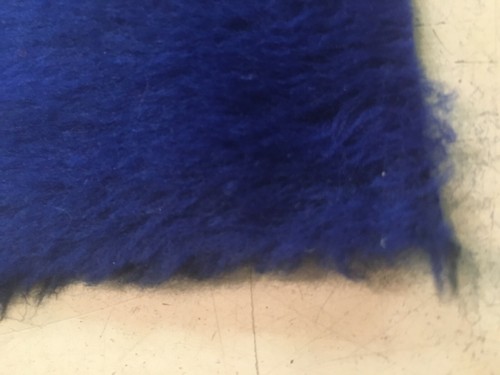 Tessuto felpa blu pelo lungo - tessuto,