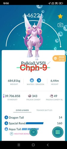 Pokemon palkia lv50 - pokemon, palkia(o)