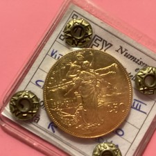 moneta Vittorio Emanuele III cinquanta lire oro cinquantenario FDC