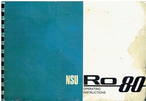Nsu ro80 saloon manuale - ro80,