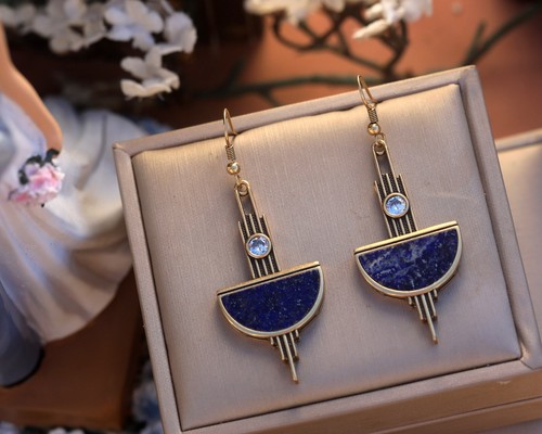 Boucles oreille doré art - boucles,