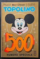 45) Topolino libretto n.  500 - 1965- ottimo++  NO bollino SI Cedola SI farfalla