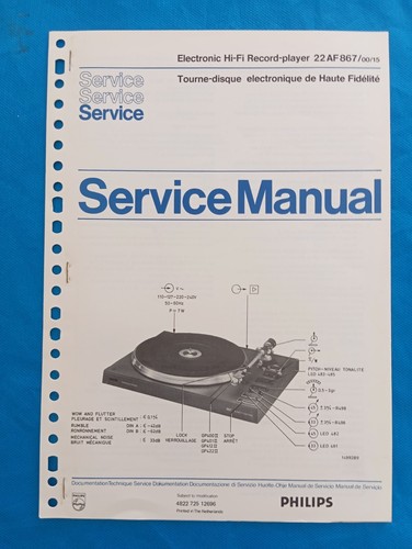 Philips 22af867 hifi record - philips,