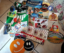 VINTAGE LOTTO 40 ADESIVI ANNI '80 STICKERS MILAN, BEVANDE ECC...