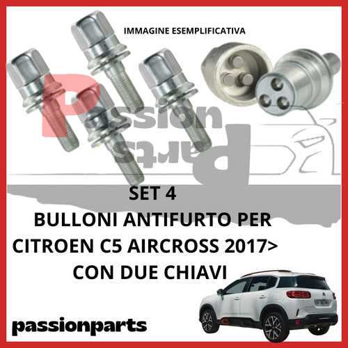 Kit bulloni antifurto cerchi - antifurto,