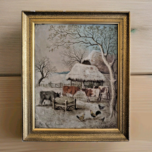 Quadro rustico invernale - quadro,