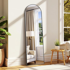 Specchio Intero 150X40 Cm Specchio Da Terra O a Parete Con Cornice in Alluminio 