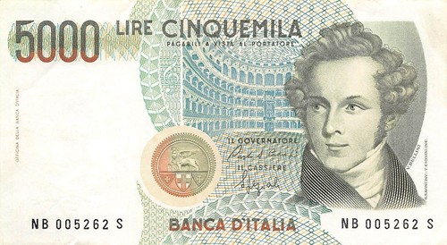 Italy 5000 lire - italy,