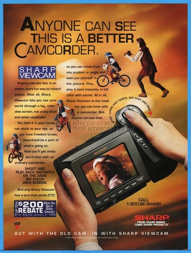 Videocamera sharp viewcam 1995 - sharp,