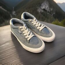 Vans Rowan Pro Shoes Men's 6.5 Mirage Blue White Leather Lace Up Skate Sneakers