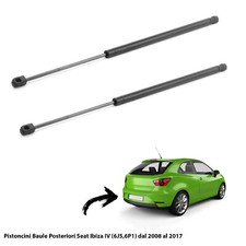 2 MOLLE  A GAS PISTONI  PORTELLONE BAGAGLI X SEAT IBIZA IV (6J5, 6P1)  dal 2008