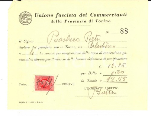 1939 torino unione fascista - 1939,
